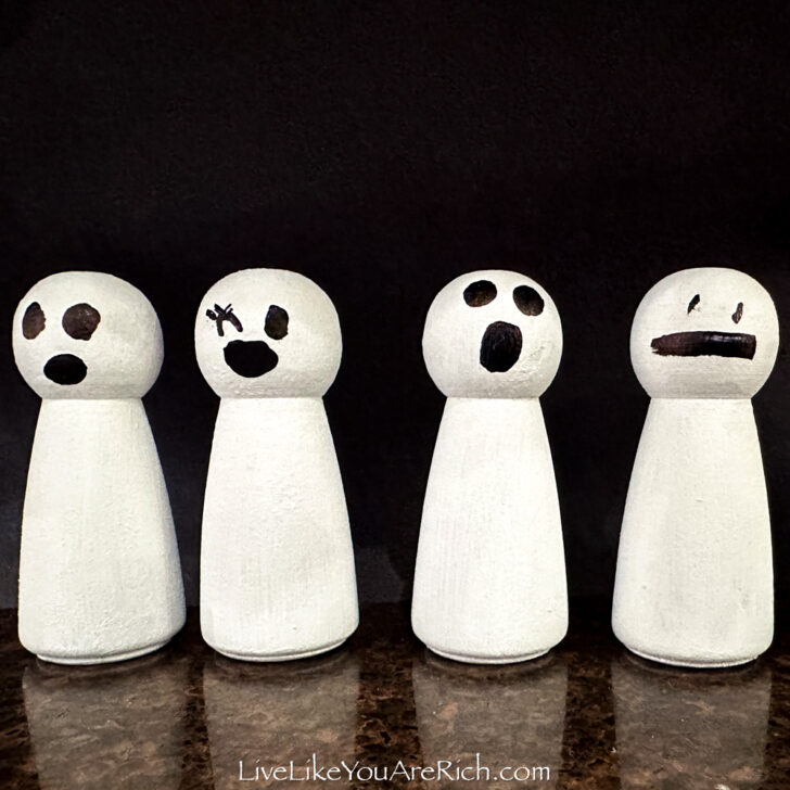 Wooden Peg Ghost Dolls
