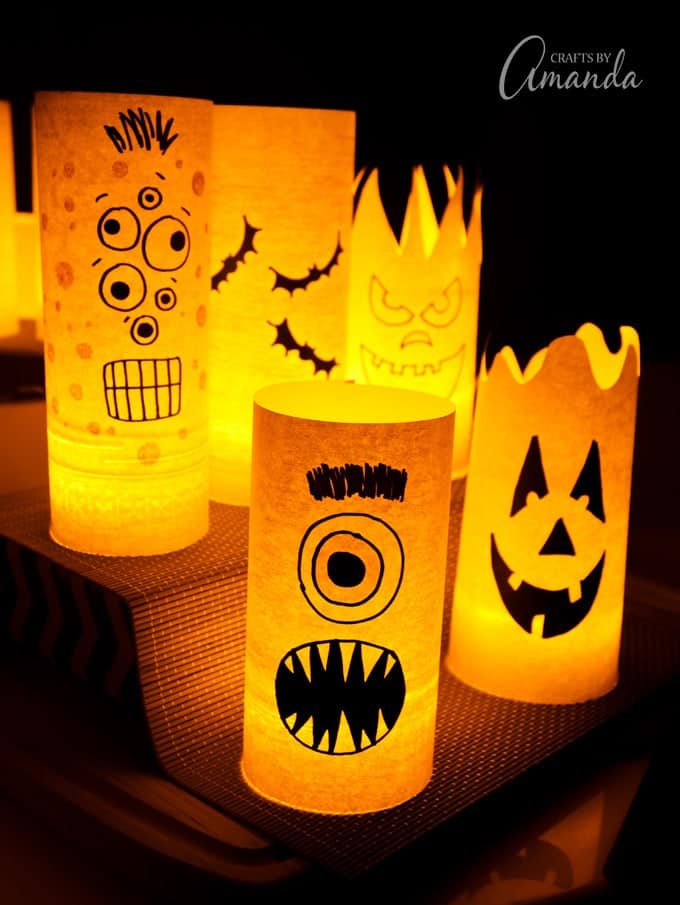 Paper Halloween Luminaries