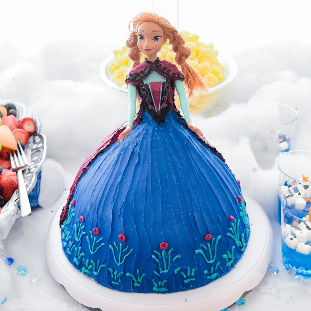 Frozen Princess Elsa Doll Cake - CakeCentral.com