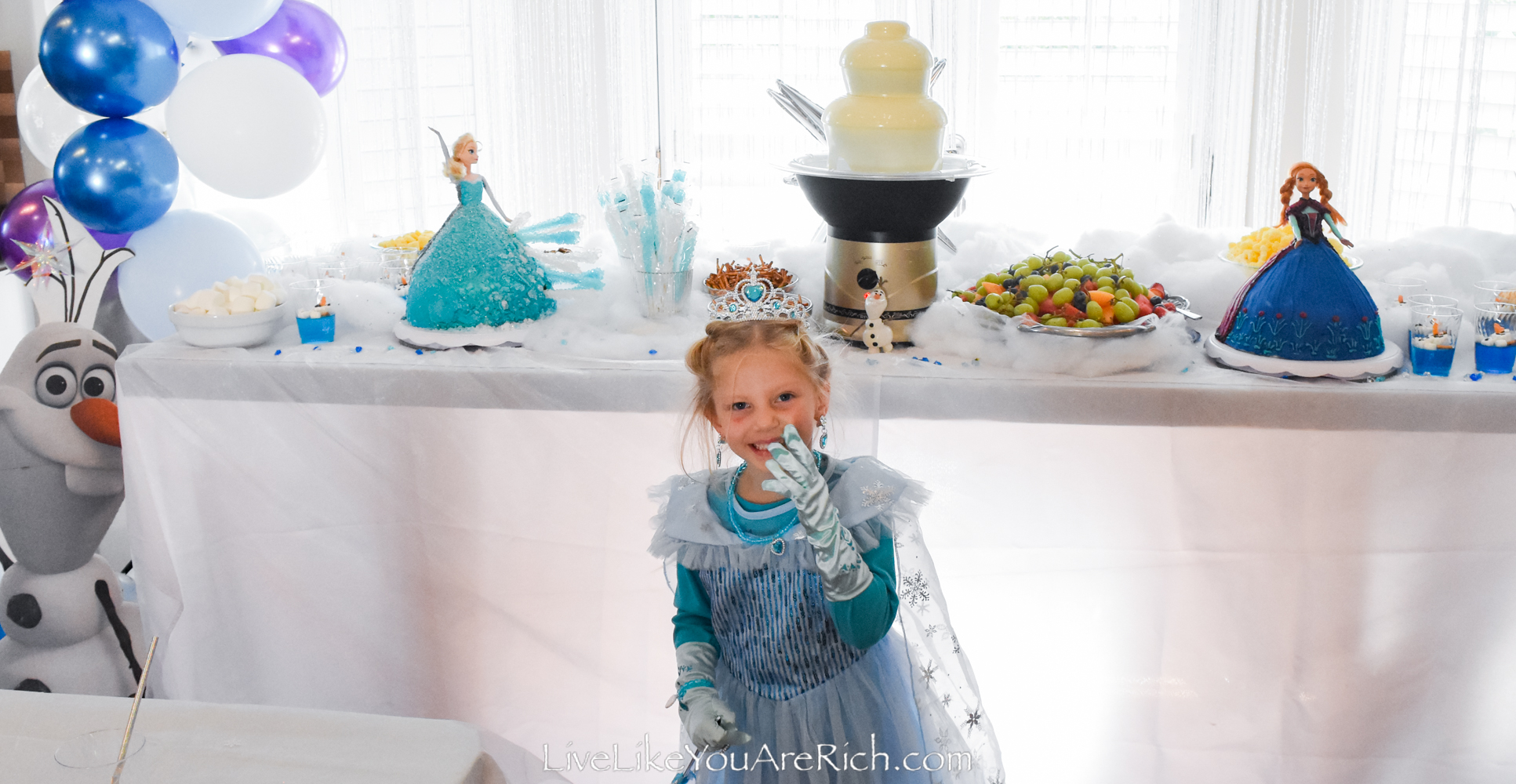 Frozen Birthday Party for a Four Year Old - Live Like You Are Rich