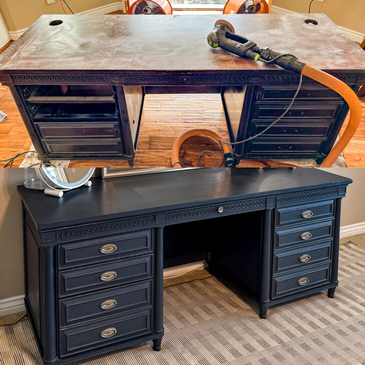 Desk to Vanity Transformation