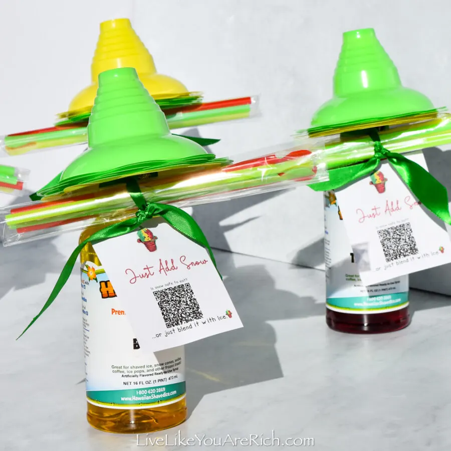 Christmas Neighbor Gift Just Add Snow…Snow Cones plus Free Printable