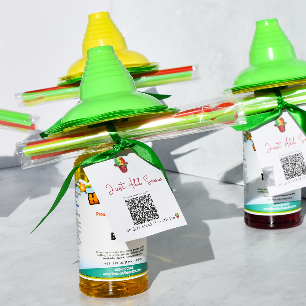 Christmas Neighbor Gift Just Add Snow…Snow Cones plus Free Printable