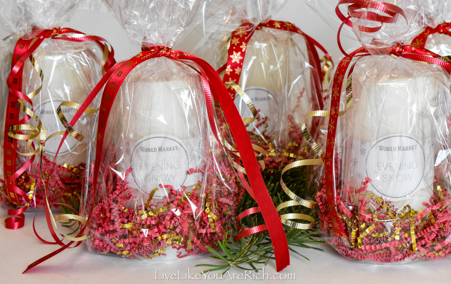 Neighbor Gift Christmas Candles + Free Printable Live Like You Are Rich