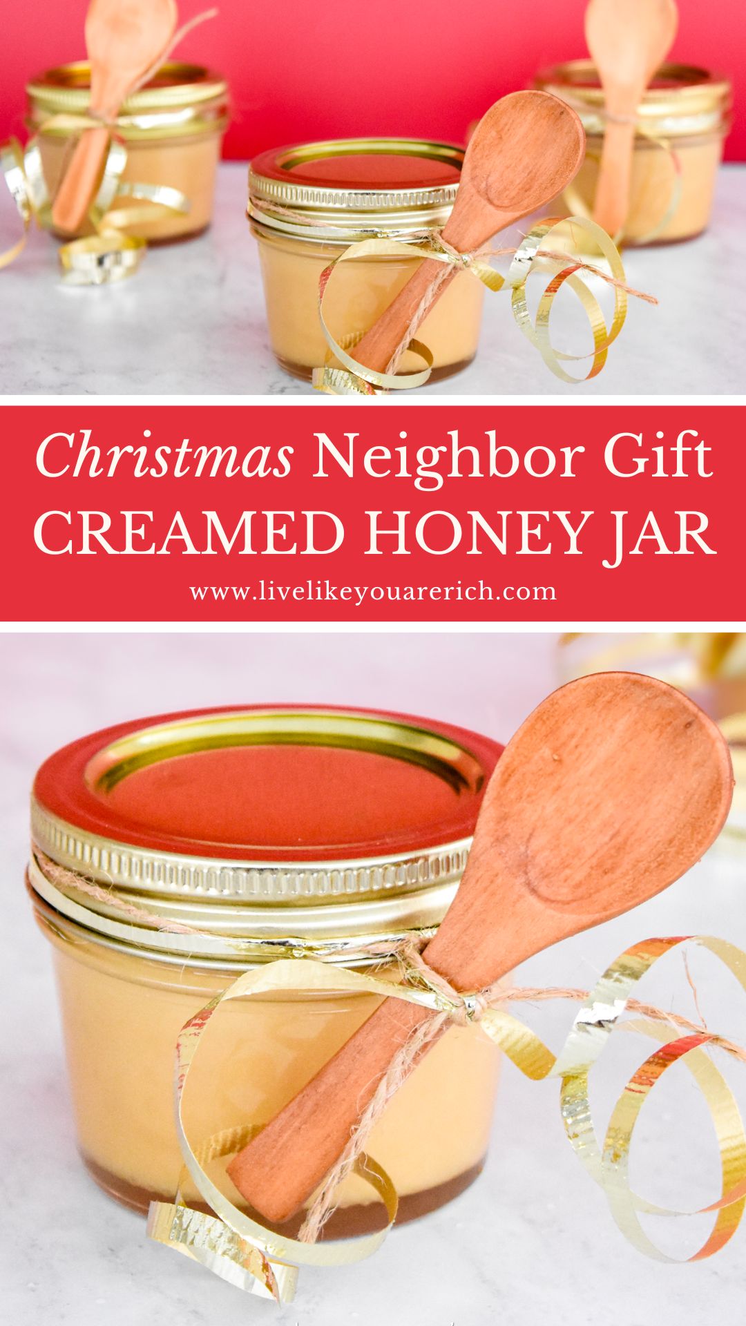 Christmas Neighbor Gift: Creamed Honey