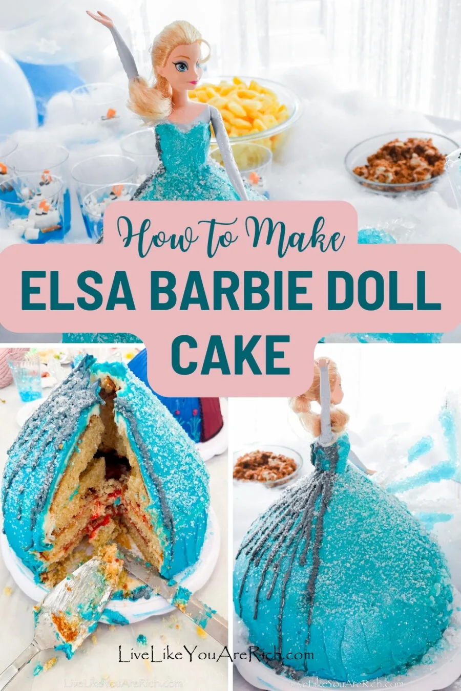 Elsa Barbie Cake from the Movie Frozen