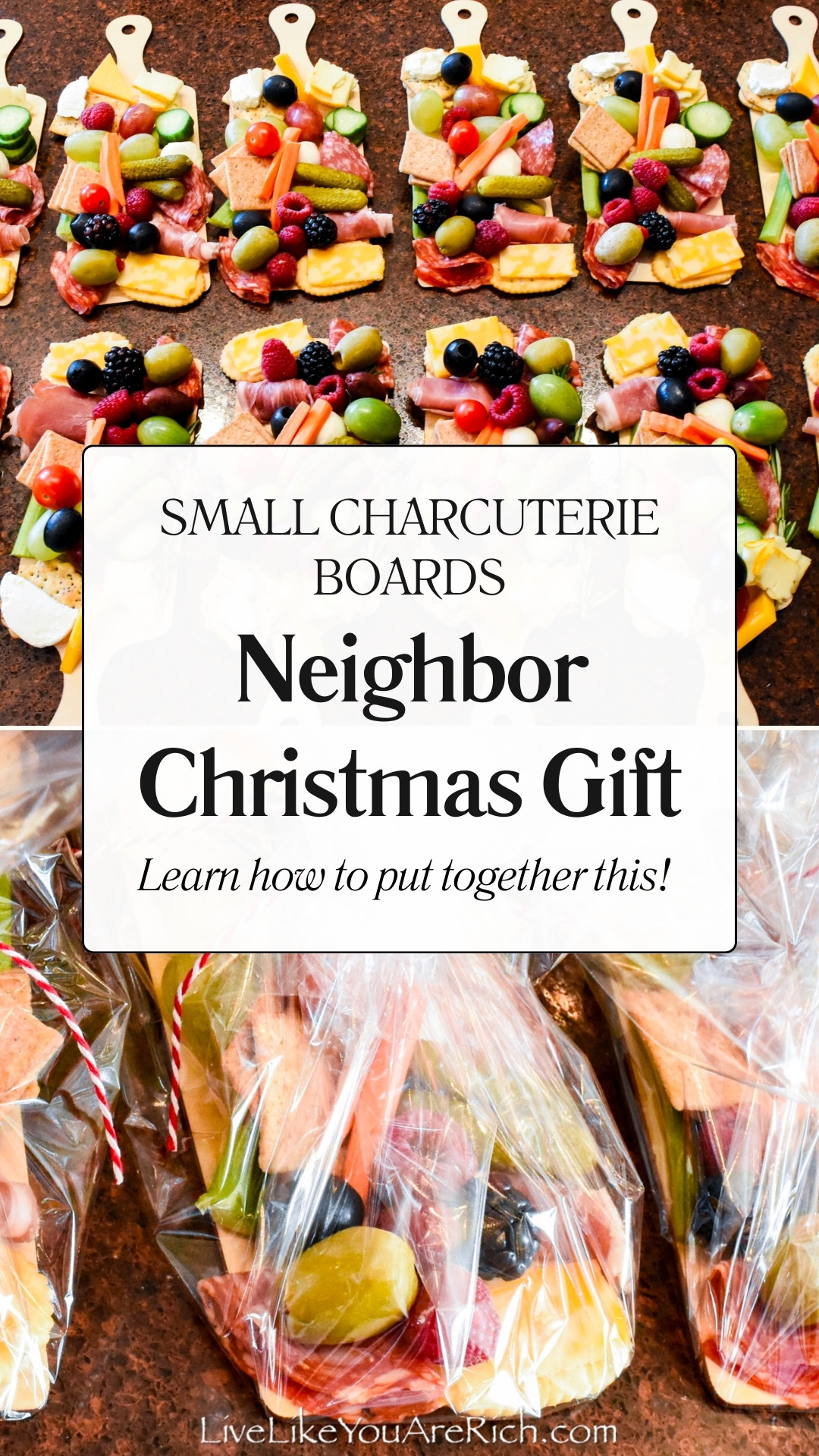 Neighbor Christmas Gift Small Charcuterie Boards - Live Like You