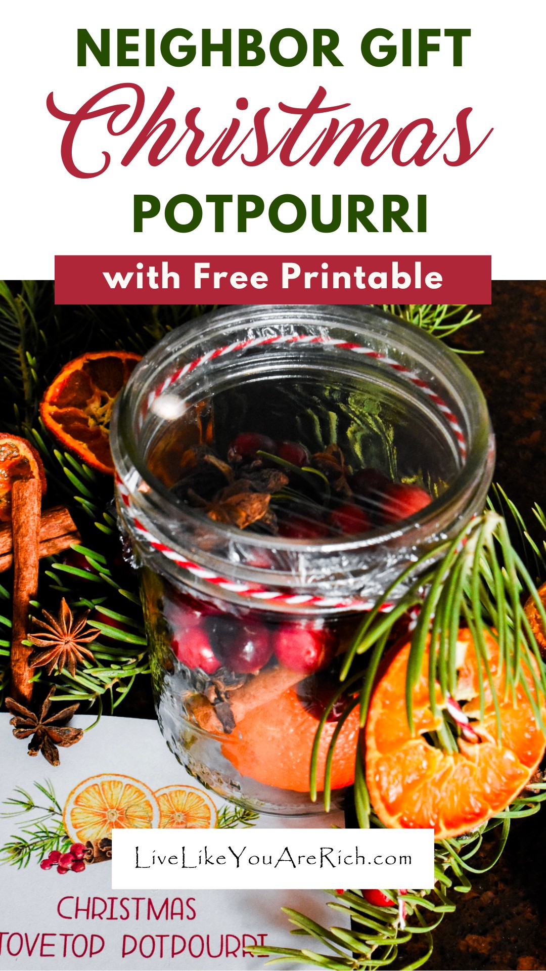 Christmas Stove Top Potpourri - Gift Package Idea and Free Printables - Big  Bear's Wife