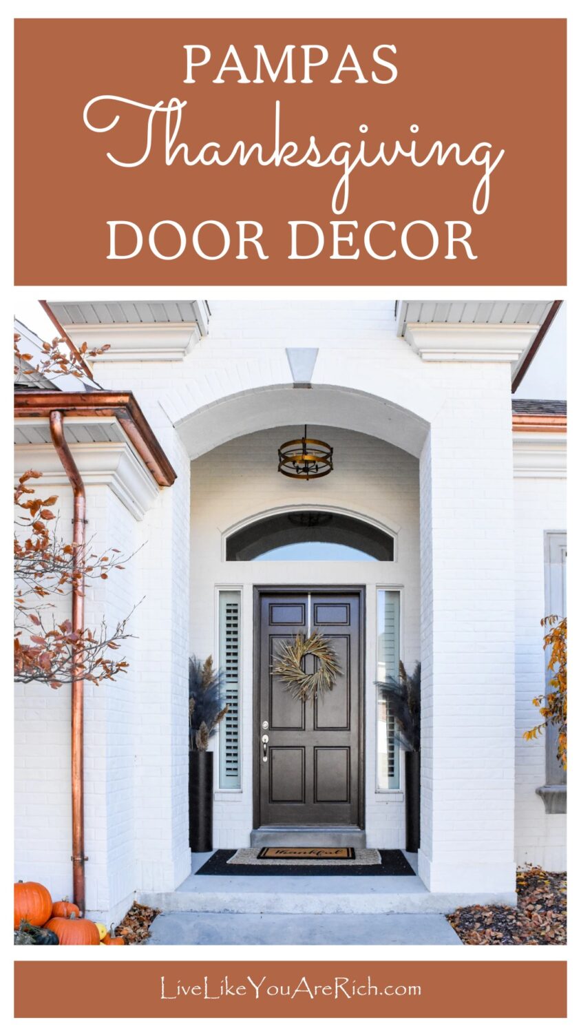 Pampas Thanksgiving Door Decor