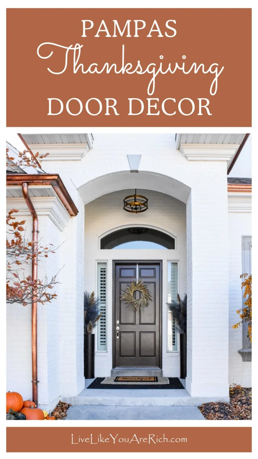 Pampas Thanksgiving Door Decor