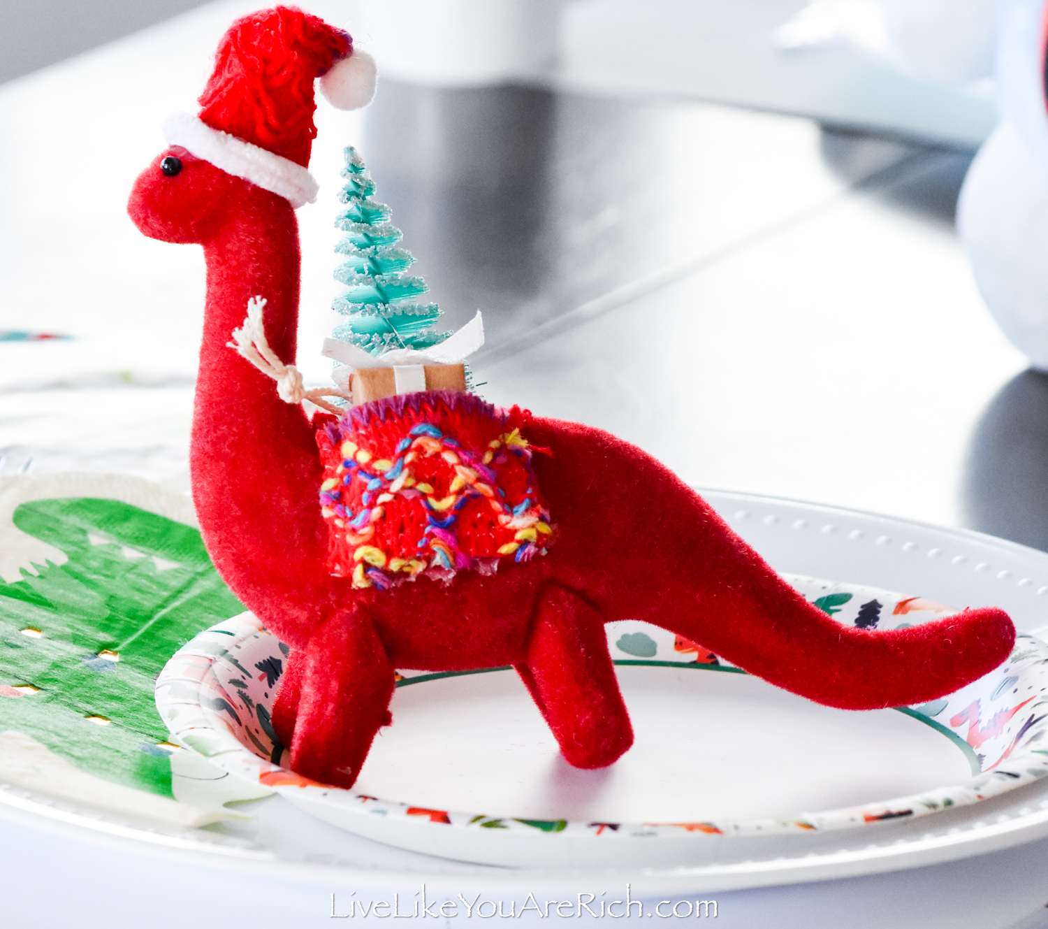 Kid's Christmas Tablescape: Dinosaurs