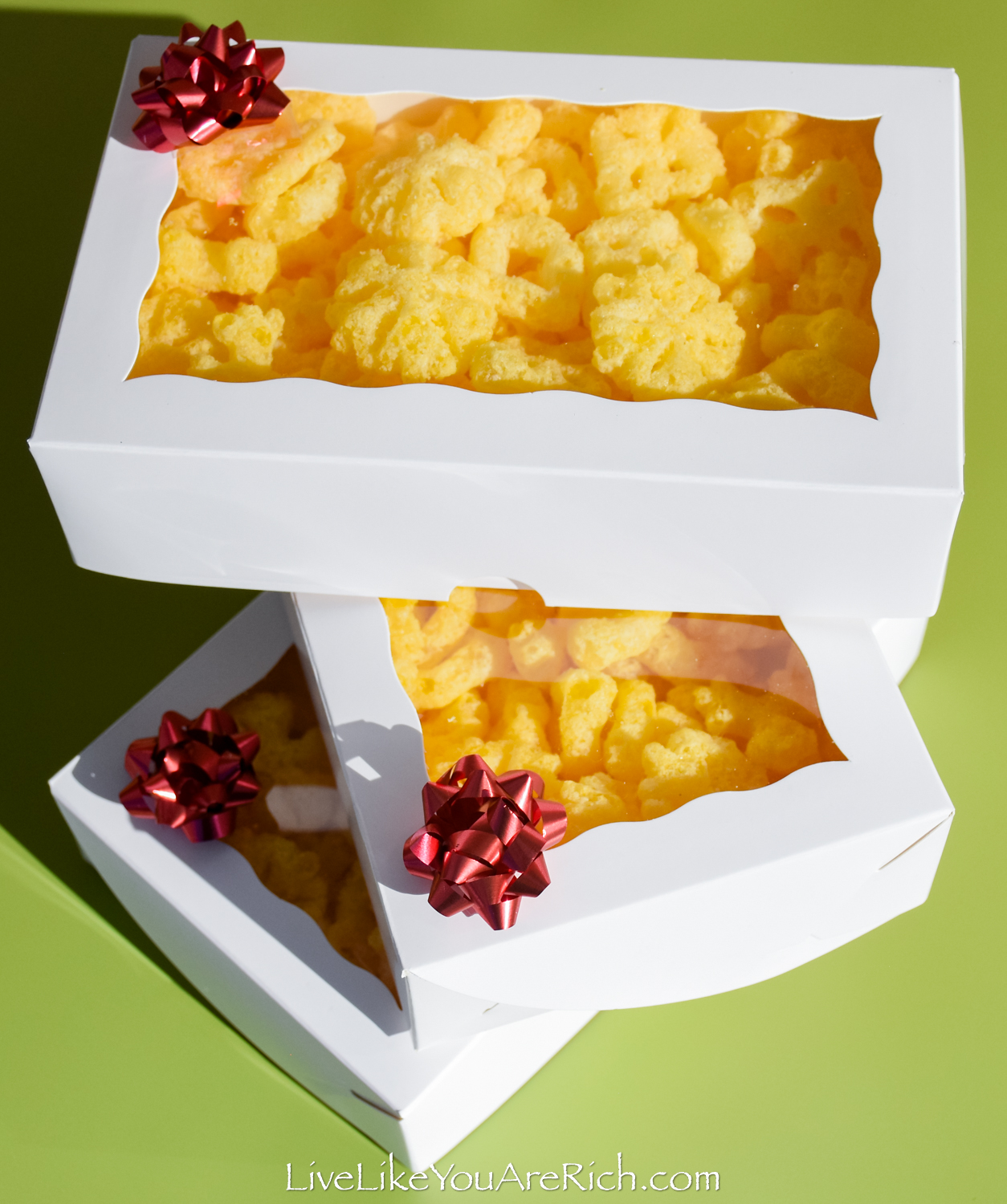 Neighbor Christmas Gift: Cheetos Snowflakes