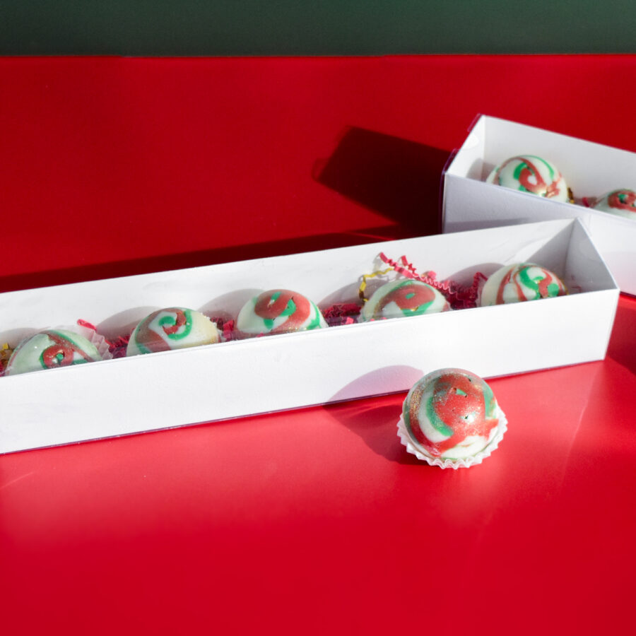 Neighbor Christmas Gift Peppermint Hot Cocoa Bombs