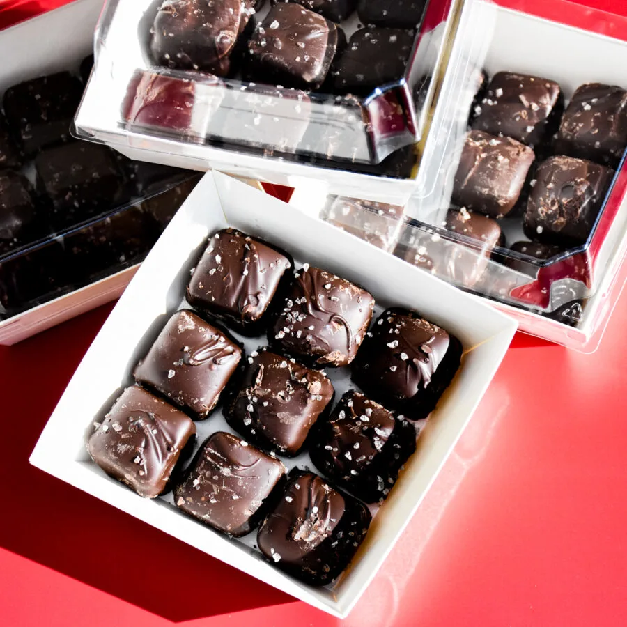 Neighbor Christmas Gift Sanders Dark Chocolate Caramels