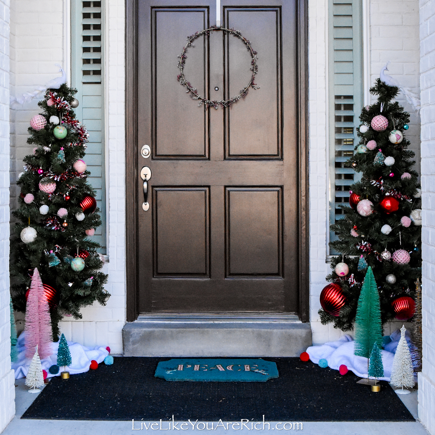 Peace on Earth Christmas Front Door Decor