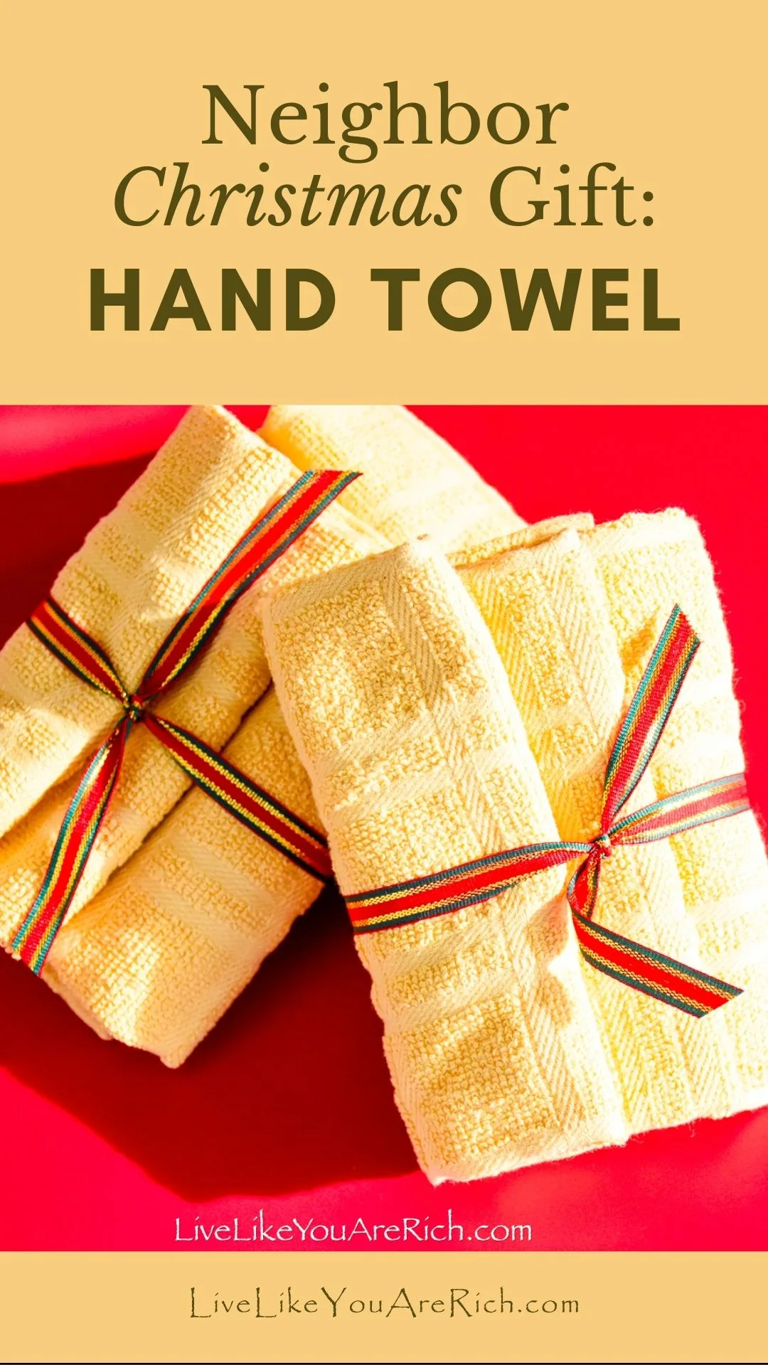 Neighbor Christmas Gift: Hand Towel