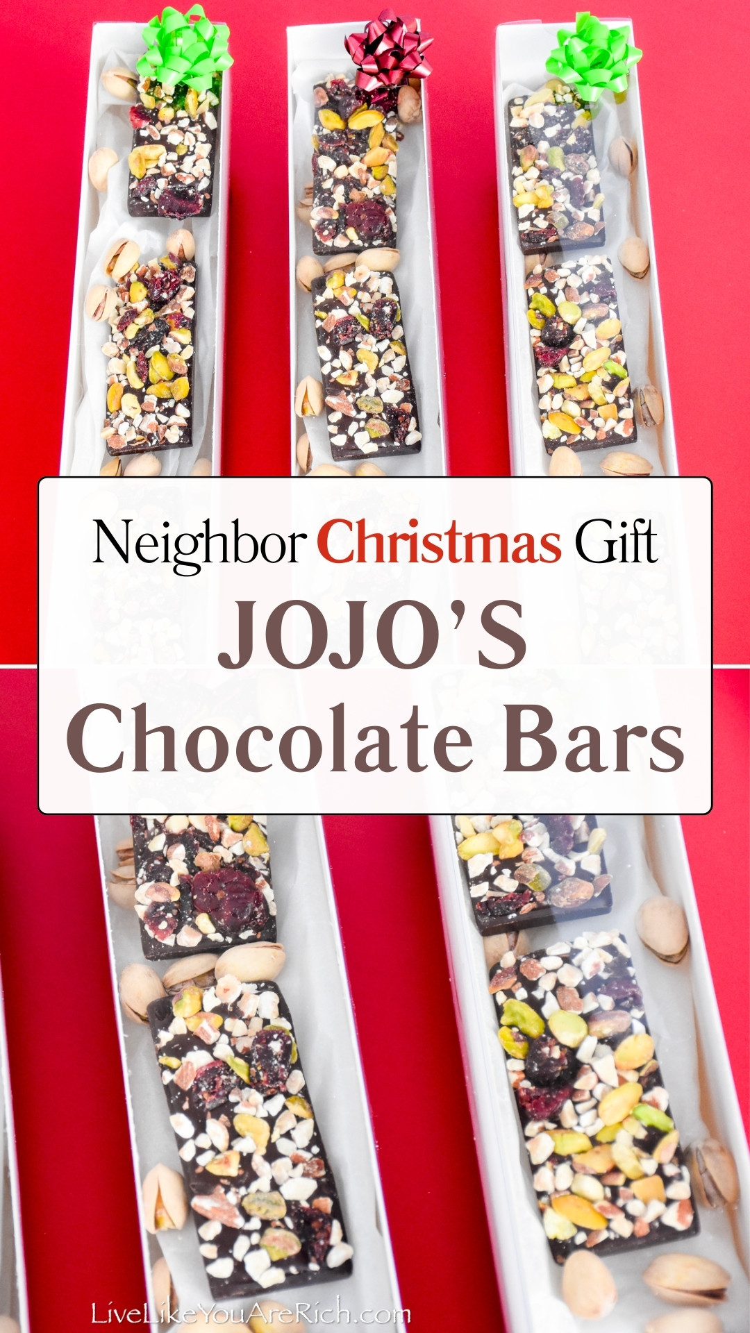 Neighbor Christmas Gift: JOJO'S Chocolate Bars