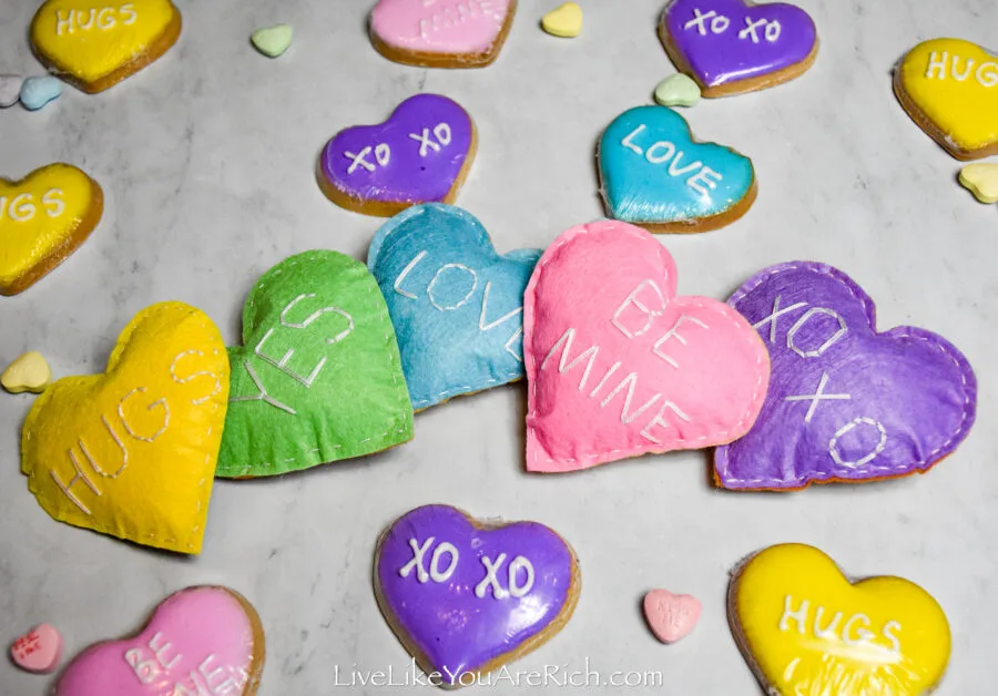 Valentine's Day Conversation Heart Plushies