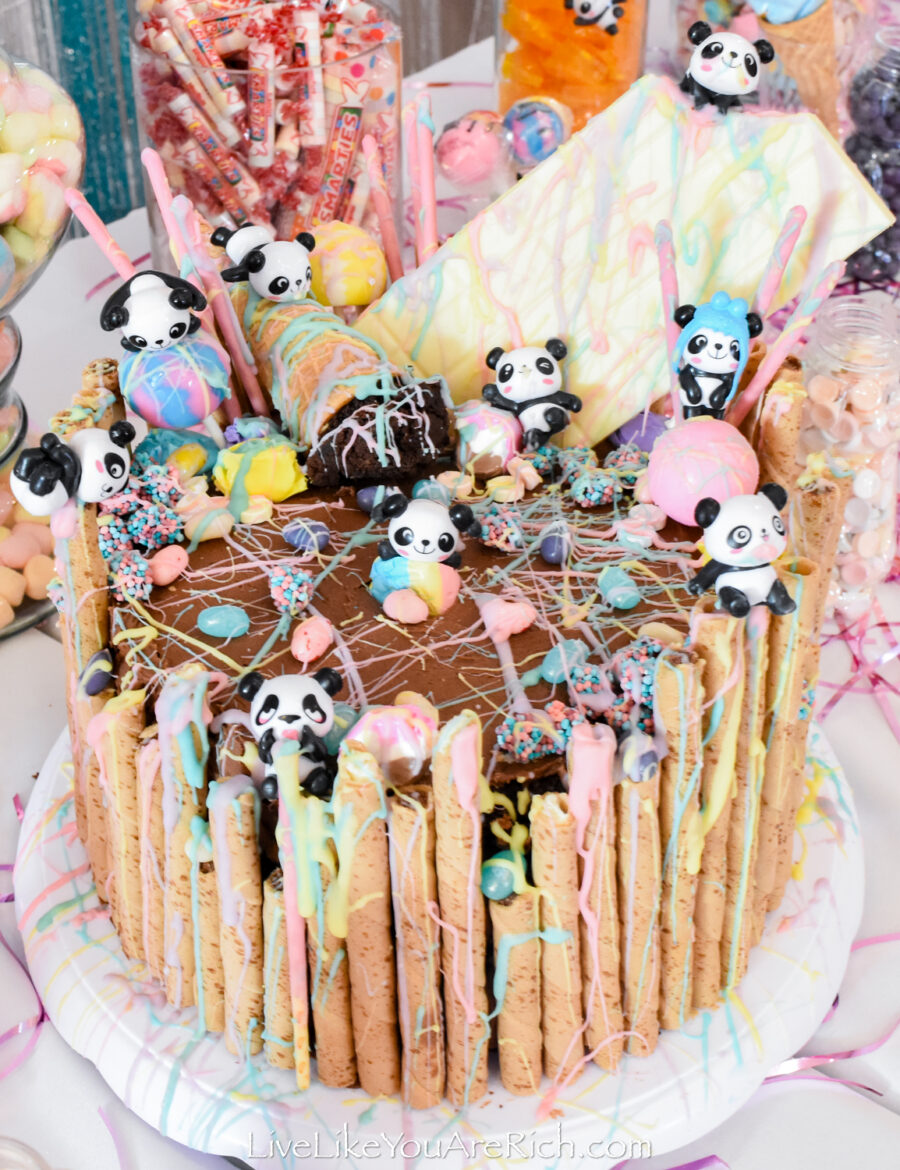 Kid's Birthday Party Candy Bar Cake