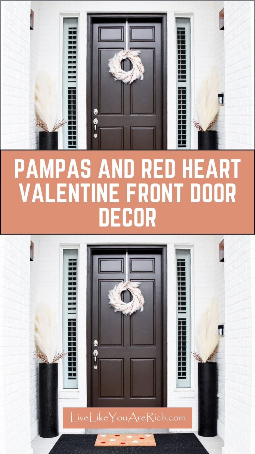 Pampas Valentine's Day Front Door Decor