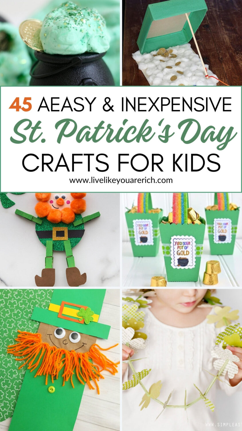 45 Easy and Inexpensive St. Patrick's Day Craft for Kids