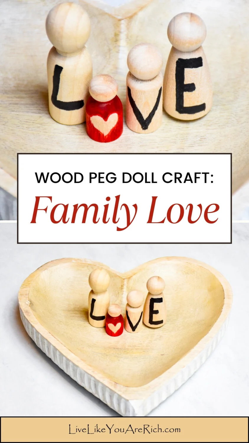 Wood Peg Doll Craft: Family Love