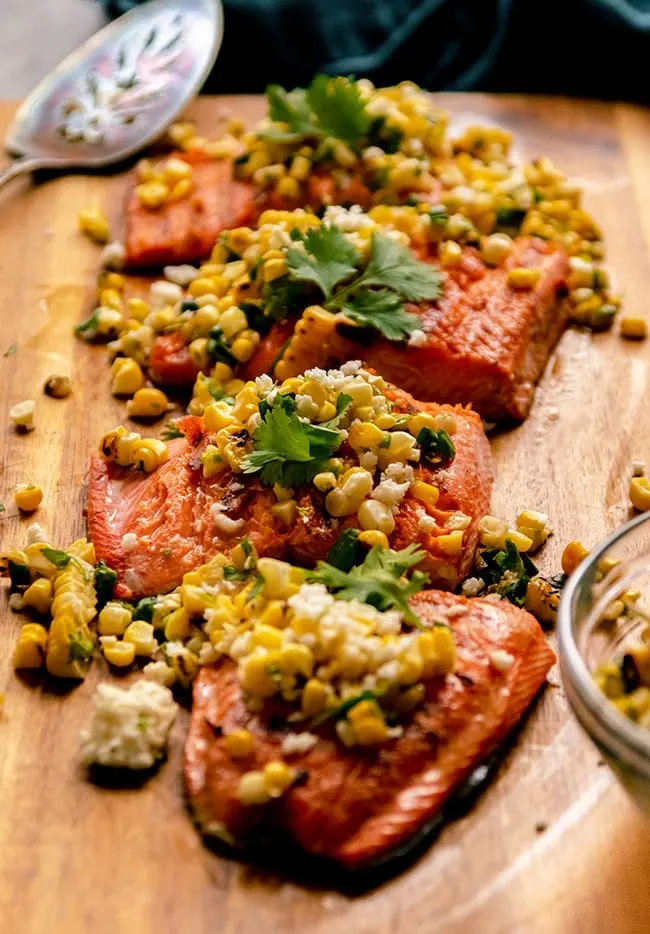 Grilled Salmon with Corn Salsa