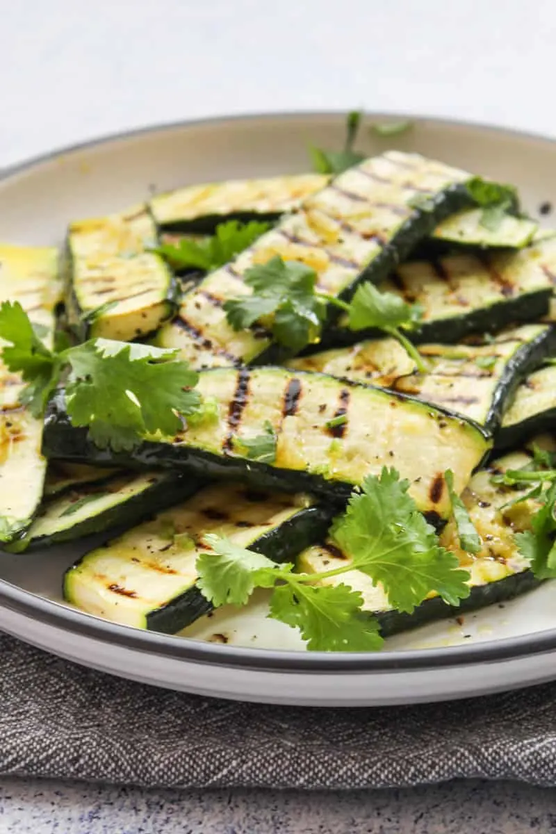 Girlled Zucchini Slices