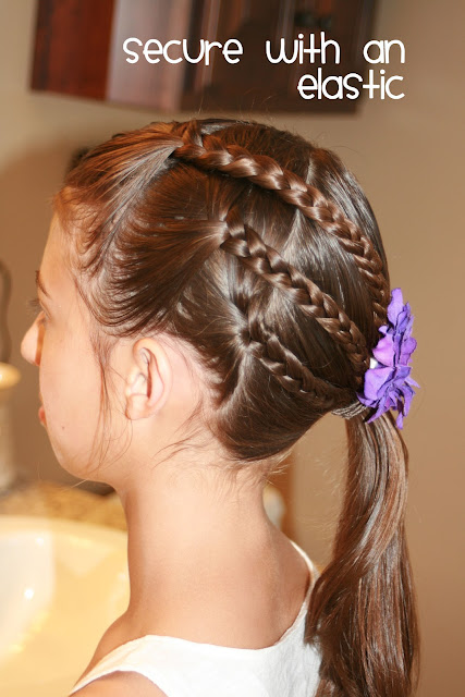 Triple Braid Side Pony