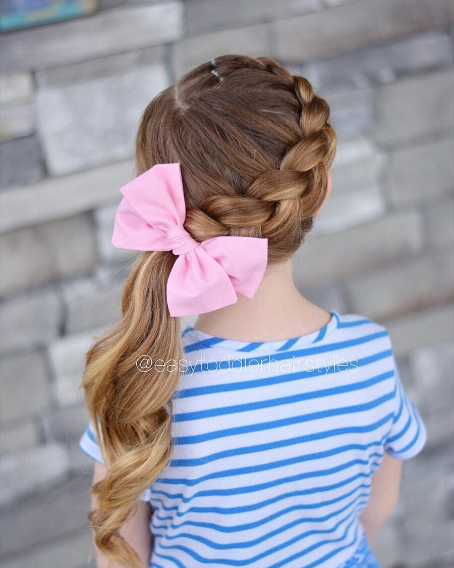 Wrap Around Dutch Braid Side Ponytail