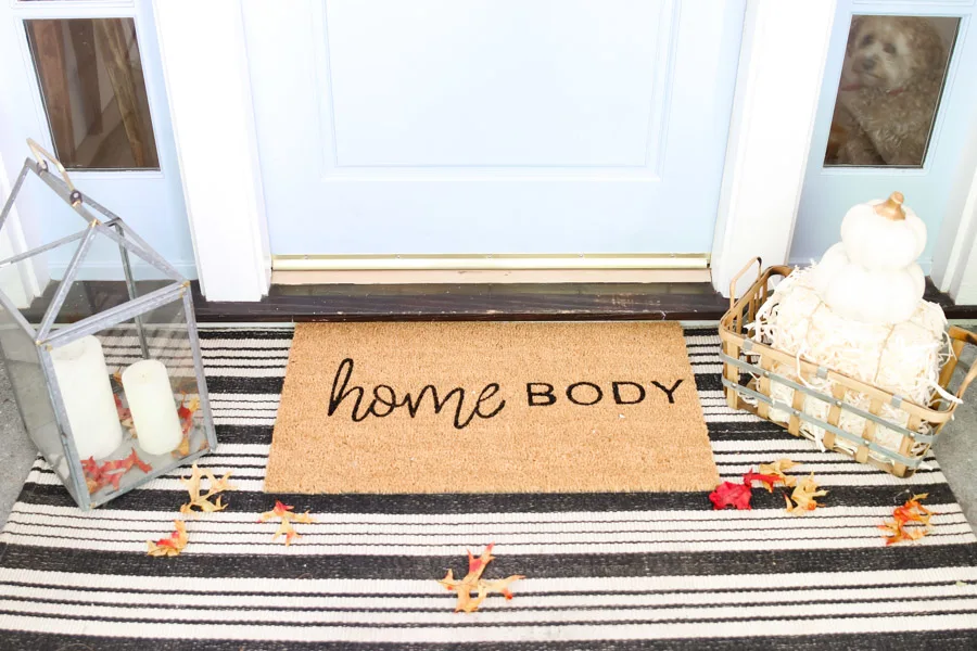 DIY Doormat Fall Porch