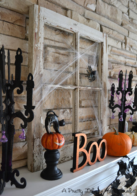 Boo Halloween Mantel