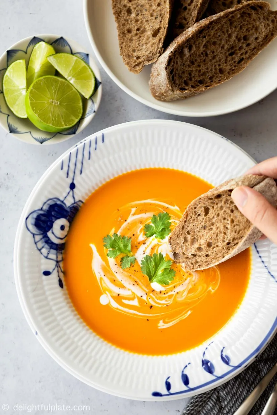 Lemongrass Pumpkin Soup with Coconut Milk