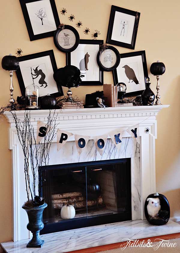 Tidbits Twin Halloween Mantel