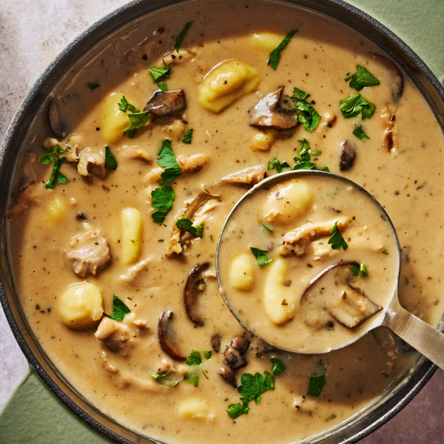 Creamy Chicken Marsala Gnocchi Soup