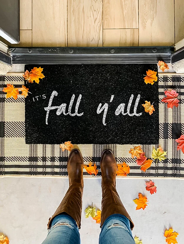 Easy DIY Fall Doormat Painted