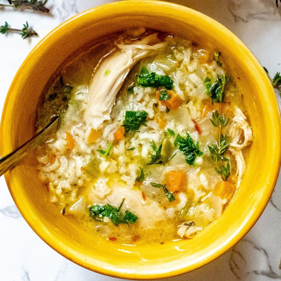 Instant Pot Chicken and Rice Soup