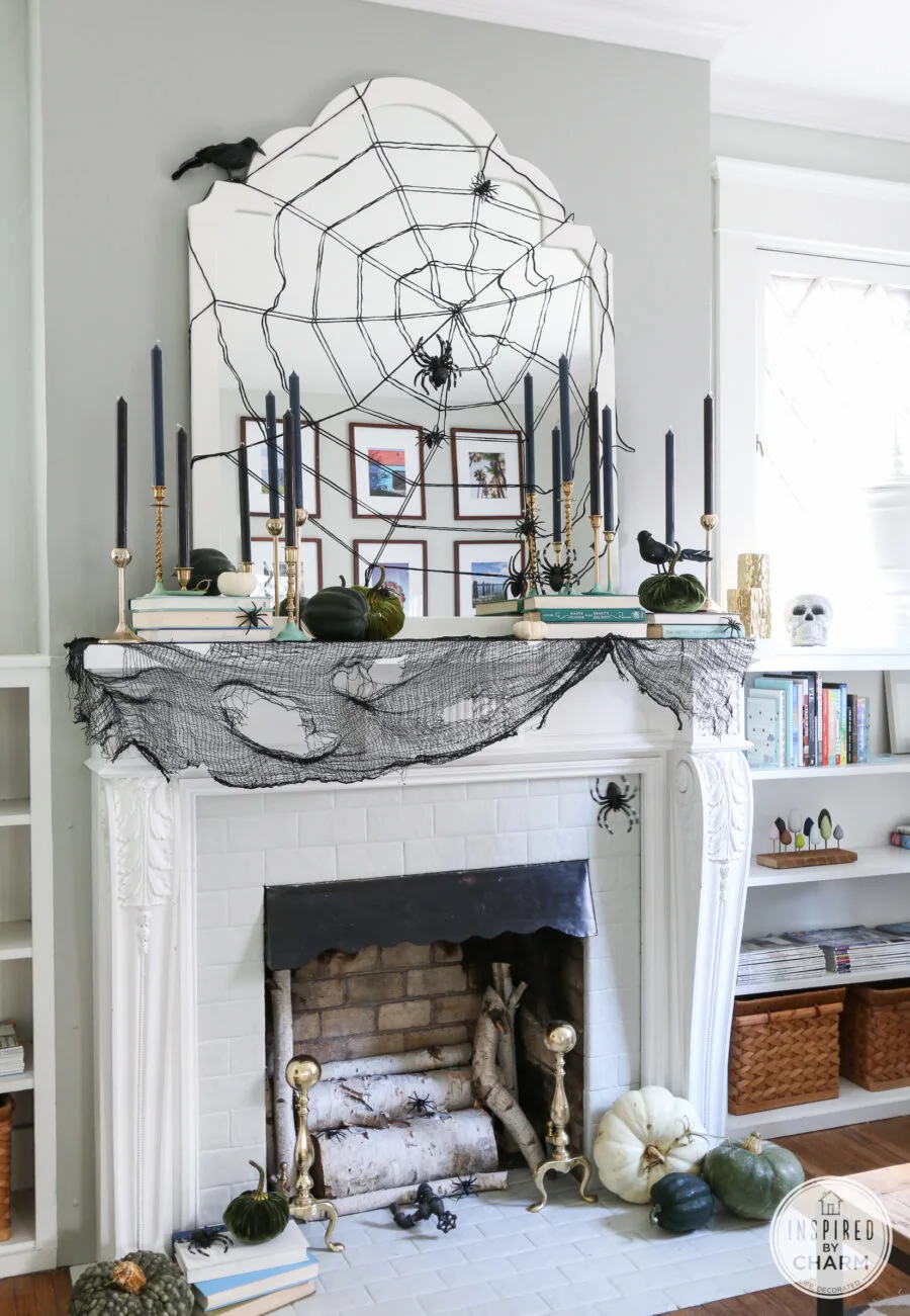 Stylish Halloween Mantel