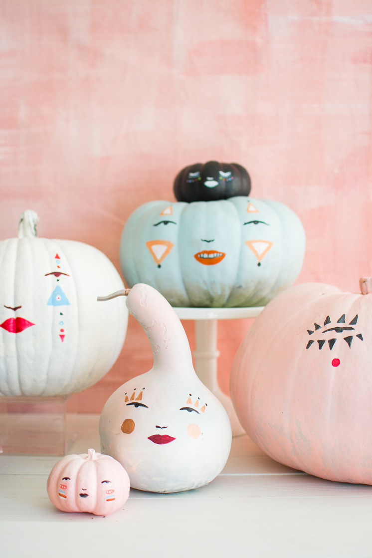 Pastel Pumpkin Faces