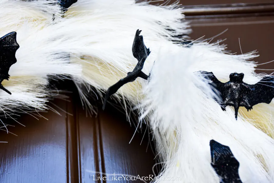 Black, White, and Orange Halloween Door Decor