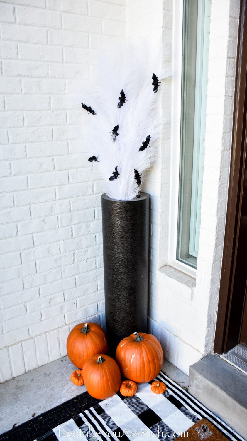 Black, White, and Orange Halloween Door Decor