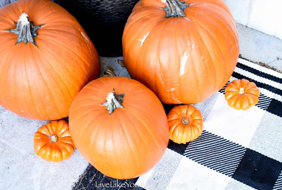 Black, White, and Orange Halloween Door Decor