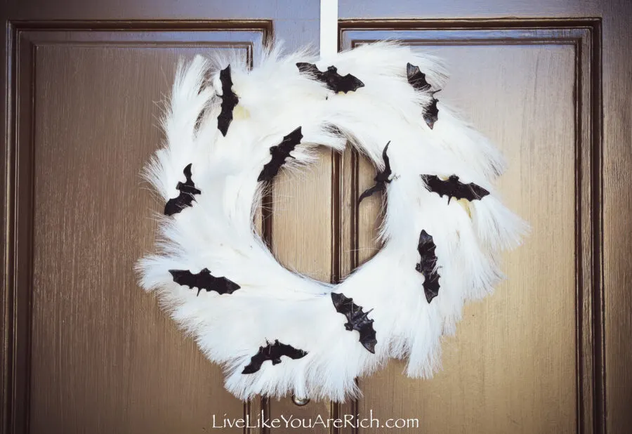 Black, White, and Orange Halloween Door Decor