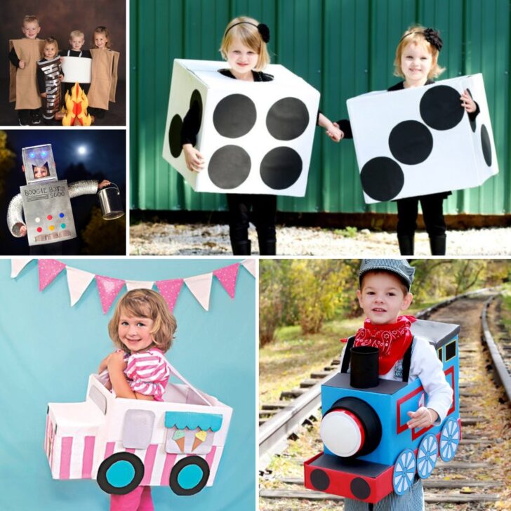 29 DIY Cardboard Box Halloween Costumes for Kids