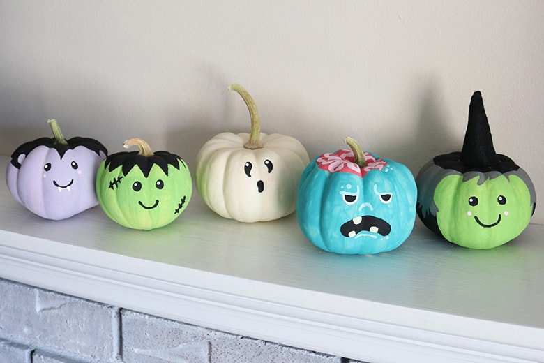 Monster Face Pumpkins