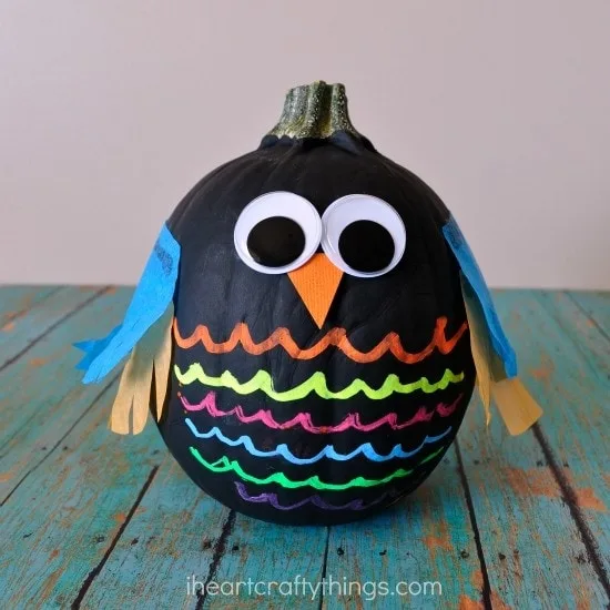 No Carve Owl Pumpkins