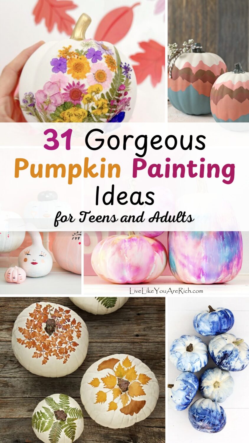 31 Gorgeous Pumpkin Painting Ideas for Teens and Adults