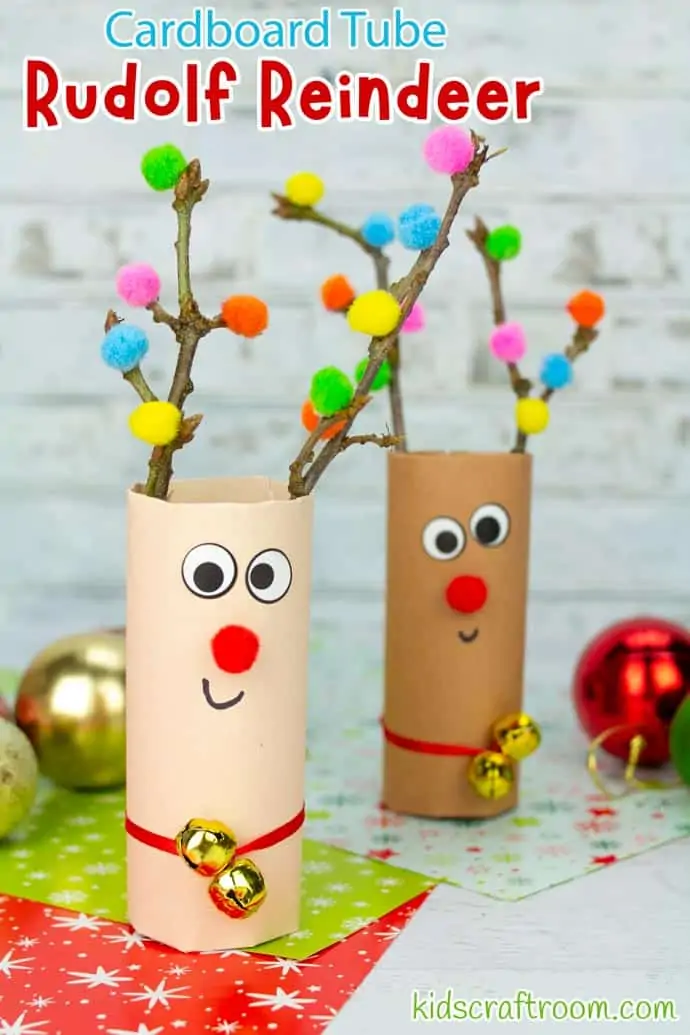 Cardboard Tube Reindeer Craft