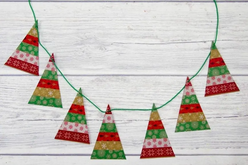 Washi Tape Christmas Trees Garland