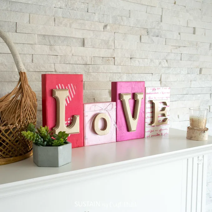 Wood Block Valentine's Day Decor Decoart